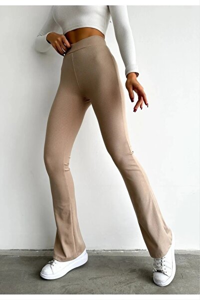 Swana Nagy és kis méretű női bordázott lábszárú leggings