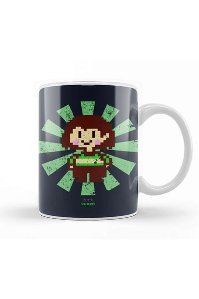 Baskı Dükkanı Chara Retro Japanese Undertale Kupa Bardak Porselen