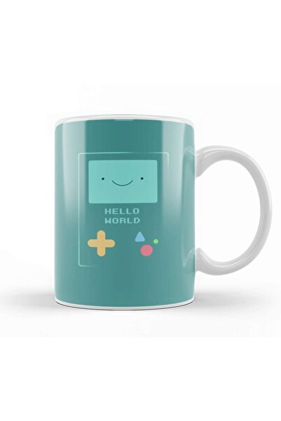 Baskı Dükkanı لطيف وقت المغامرة Bmo مرحبا العالم مبرمج برمجة كوب نسائي كوب بو...