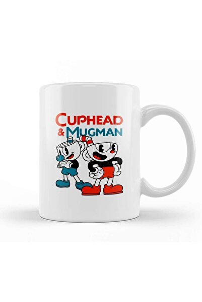Baskı Dükkanı كوب من البورسلين من Cuphead & Mugman
