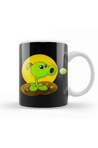 Baskı Dükkanı كوب من البورسلين بتصميم شخصيات لطيفة من Plant Vs Zombies