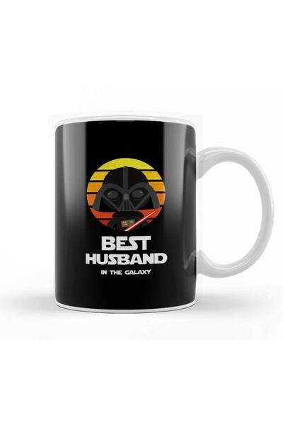 Baskı Dükkanı Husband Gifts Best Husband In The Galaxy Mug Cup Porcelain
