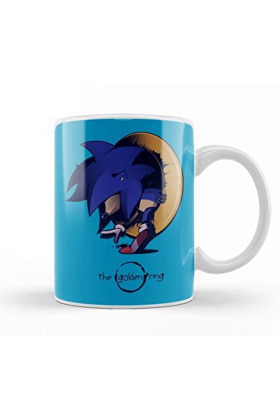 Baskı Dükkanı كوب بورسلين من سونيك ذا جولدن رينج