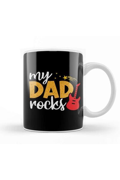 Baskı Dükkanı كوب بورسلين لعيد الميلاد من My Dad Rocks Happy Fathers Day، هدا...