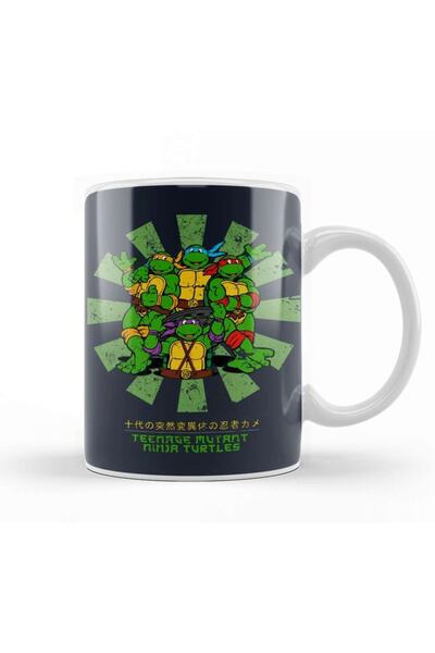 Baskı Dükkanı كوب بورسلين ياباني بتصميم قديم من سلاحف النينجا المراهقون المتح...