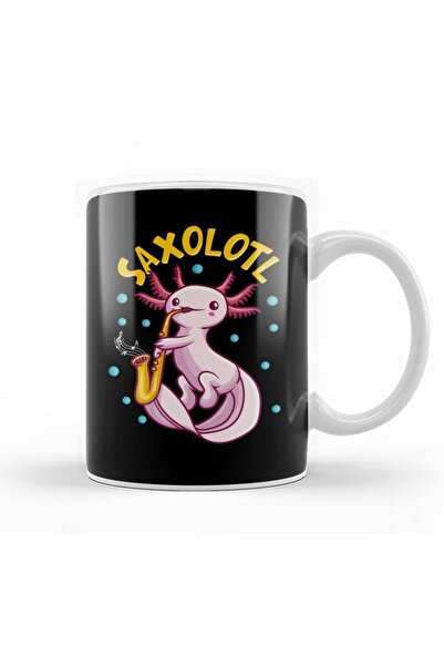 Baskı Dükkanı كوب ساكسولوتل ساكس يلعب على شكل سمكة ساكسوتل بون من البورسلين