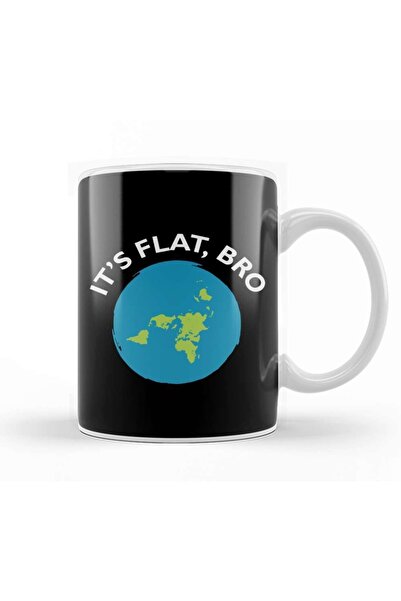 Baskı Dükkanı كوب بورسلين مسطح من It's Flat Bro