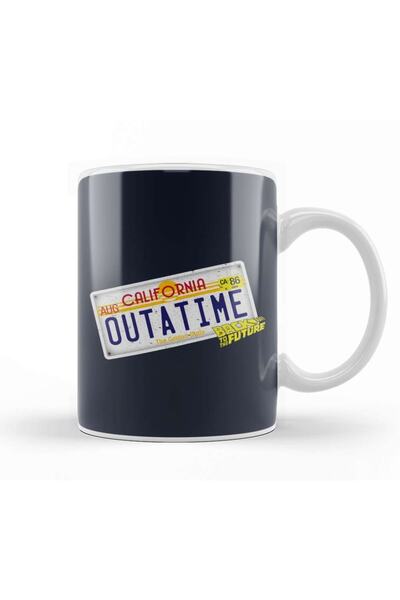 Baskı Dükkanı كوب بورسلين بلوحة ترخيص Outatime من Back to The Future