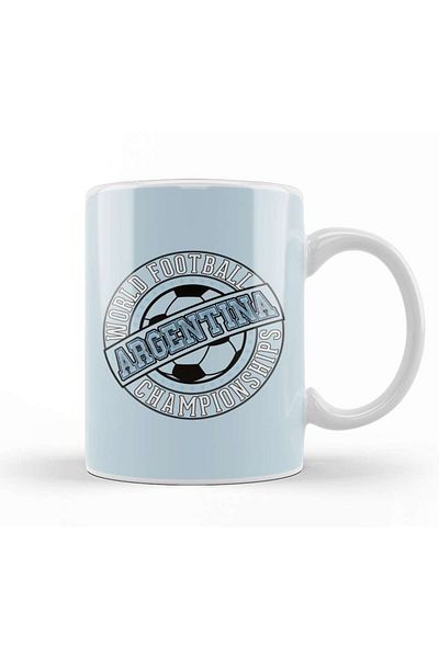 Baskı Dükkanı Argentina Stamp World Football Championship Trophy Cup Porcelain