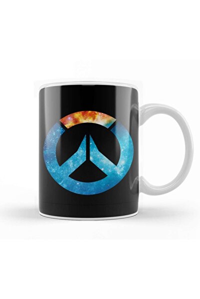 Baskı Dükkanı كوب بورسلين بتصميم صورة ظلية من Overwatch Galaxy