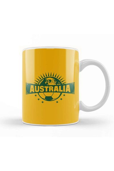 Baskı Dükkanı Australia Half World Football Championship Trophy Cup Porcelain