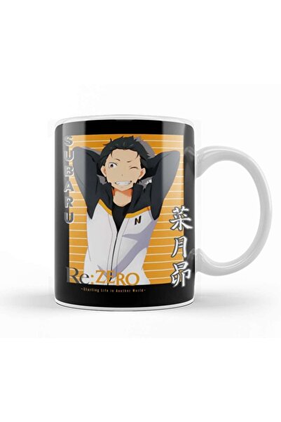 Baskı Dükkanı مج زجاجي من البورسلين من ري زيرو ناتسوكي سوبارو