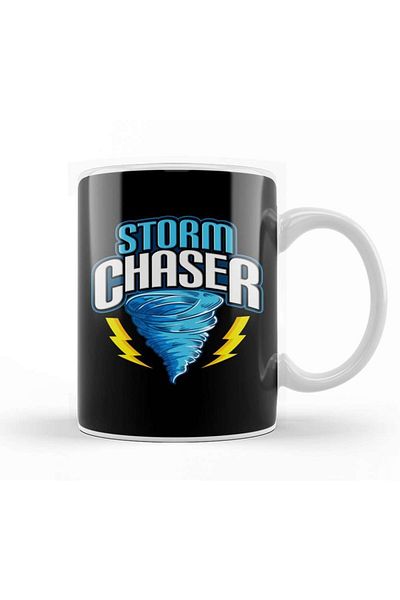 Baskı Dükkanı Storm Chaser Tornado Hurricane & Thunderstorms Mug Cup Porcelain