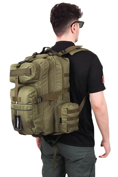 KORDAK Σακίδιο πλάτης Tactical 42 Lt Outdoor Beige Tactical με πλαϊνές τσέπες