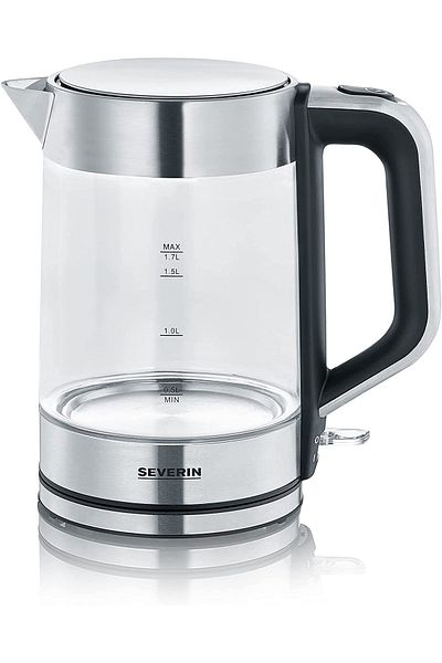 Severin Wk 3420 Kettle, 2200 W, Glass And Stainless Steel Electric Teapot