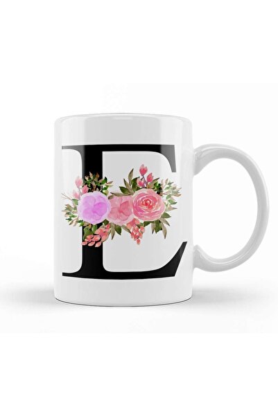 Baskı Dükkanı كوب بورسلين بتصميم حرف E