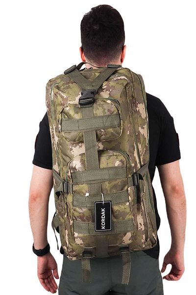 KORDAK Outdoor 65 Lt Tsk Camouflage Camping Mountaineer Holiday Backpack - Military Bag