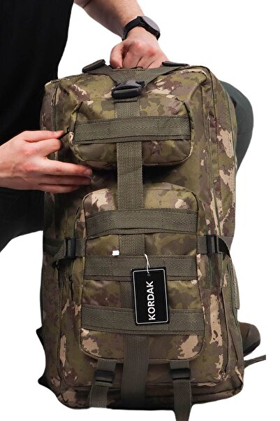 KORDAK Outdoor 65 Lt Tsk Camouflage Camping Mountaineer Vacation Backpack - Military Bag