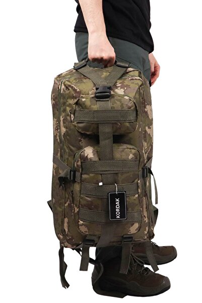 KORDAK Outdoor 65 Lt Tsk Camouflage Camping Mountaineer Vacation Backpack - Military Bag