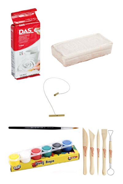 GLANCE Das Beyaz Seramik Kil 250 gr Rich Funny Kids 15 ml Guaj 6 Li 5'li Ebeş...