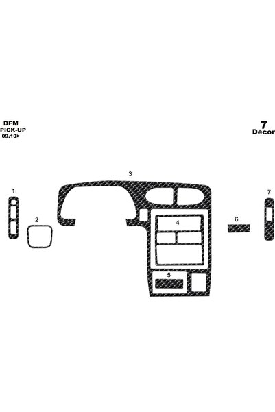 meriç cockpit design ميريتش ®   Dfm Minibus Front Torpedo Coating أسود لامع 7...