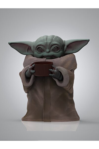 House Of Figure Baby Yoda Figure - Bebek Yoda Figürü - 19x15x20cm-dekorasyon-...