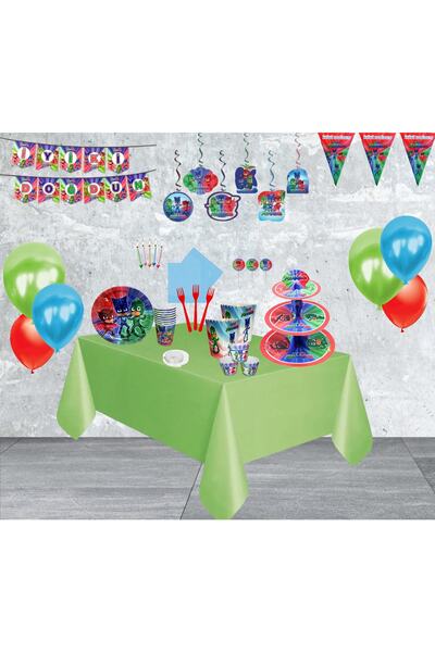 Happyland Pijamaskeliler Doğum Günü Konseptleri Seti Pj Mask Konsepti Parti M...