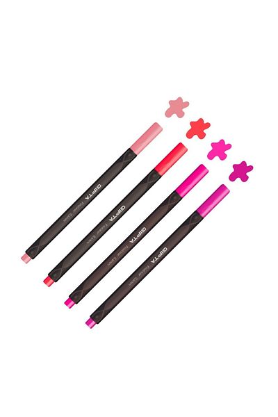 Gıpta Fineliner Pink Colors Set 0.4 Triangle