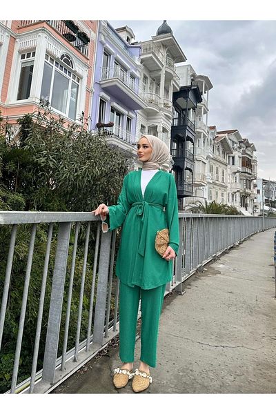 CLB COLLECTION Σετ σακάκι και κιμονό με ζώνη