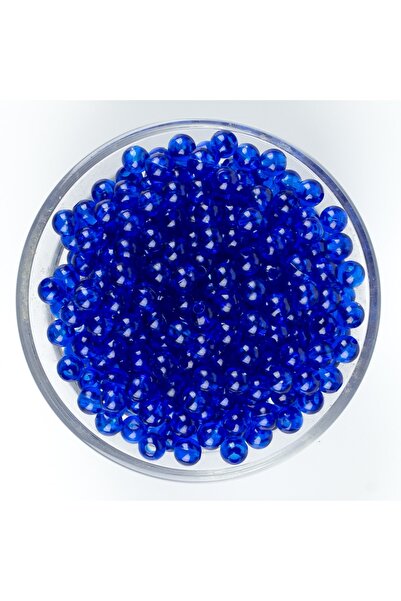 yfhobi 25 Gram-6 Mm, Parlament Mavi Renkli, Yuvarlak Takı Ve Süs Boncuğu 1.ka...