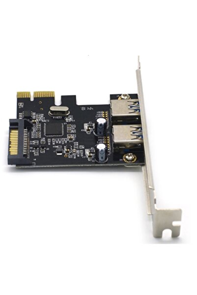 Alfais 4459 Pci-e Express Usb 3.0 Hub 2 Port Molex Sata Çoklayıcı Çoğaltıcı