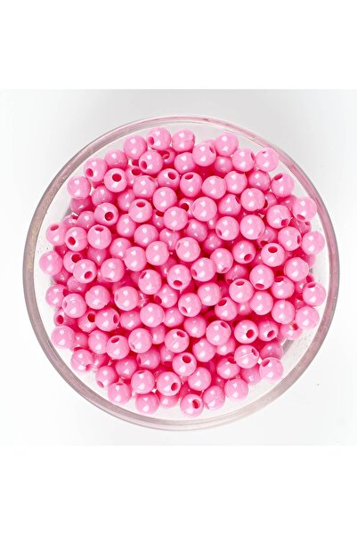 yfhobi 25 Gram - 6 Mm, Pembe Renkli, Yuvarlak Takı Ve Süs Boncuğu, 1.kalite (...