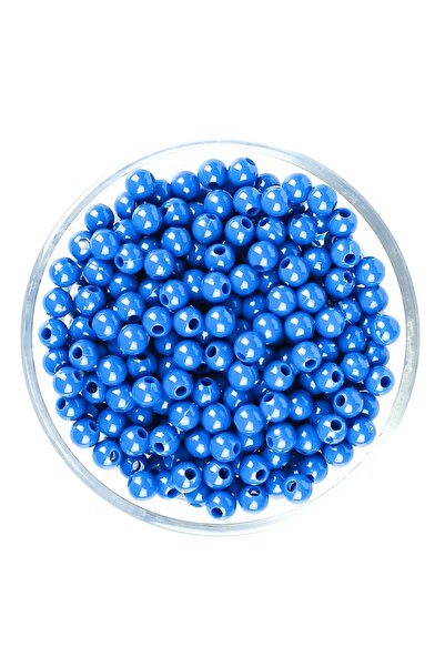 yfhobi 25 Gram - 6 Mm, Mavi Renkli, Yuvarlak Takı Ve Süs Boncuğu, 1.kalite ( ...