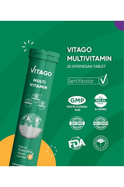 Vitago Vitamin Promultivit 20li Efervesan Tablet