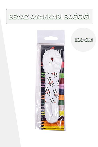 Dopar Lucky White Shoelaces Flat Laces 120 Cm