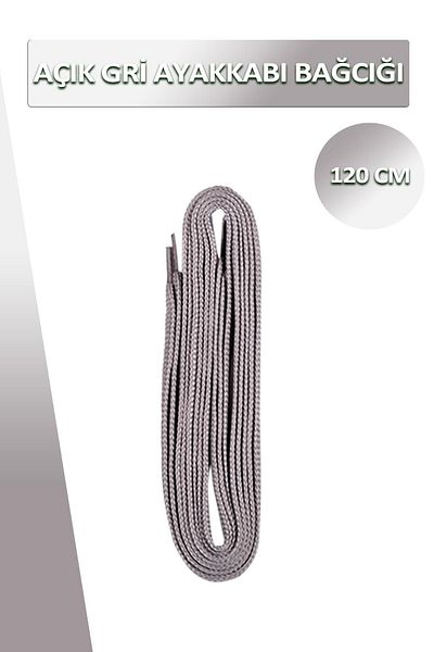 Dopar Lucky Light Gray Shoelace Flat Laces 120 Cm
