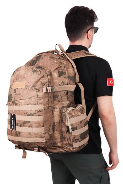 KORDAK Σακίδιο πλάτης για κάμπινγκ 75 Lt Outdoor Desert Camouflage -