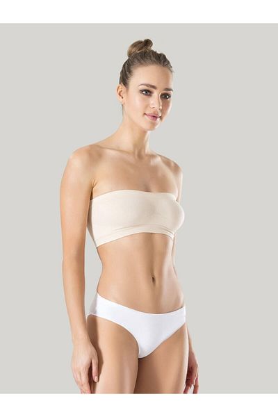 Miss Fit 12584 Chiloți albi pentru femei, tăiați cu laser, fără sudură pentru burtă