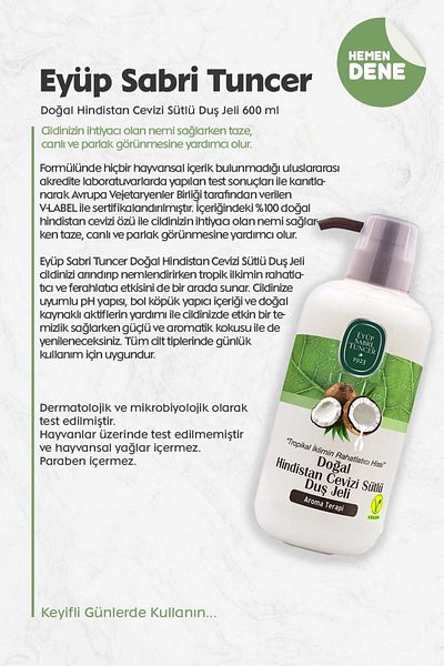 Eyüp Sabri Tuncer EYÜP SABRI Natural Coconut Milk Shower Gel 600 Ml
