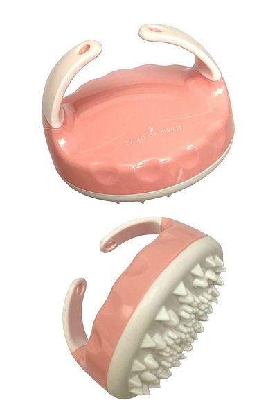 LAND OF MYTH Silicone Body Cellulite Massage Brush (pink-white)