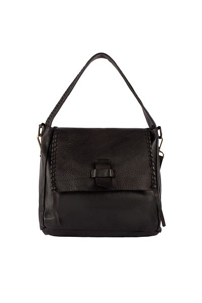 Dreimaster Vintage Schultertasche aus Leder