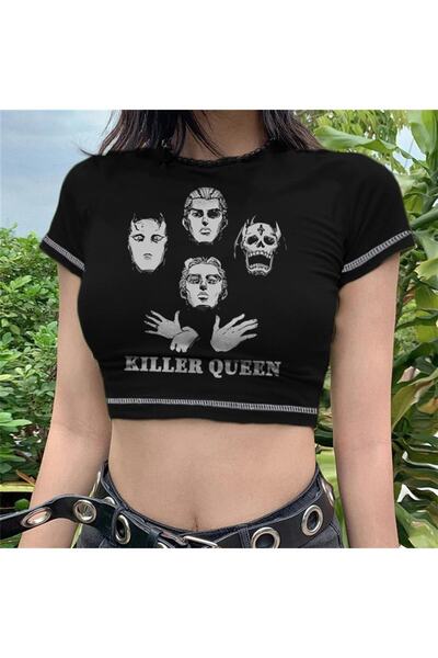 Toum Cultură neagră imprimată Killer Queen - Bijuterii Enya