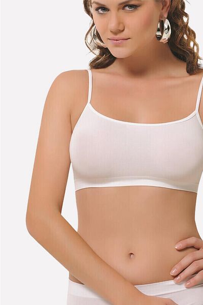 NBB White Thin Strap Seamless Bustier