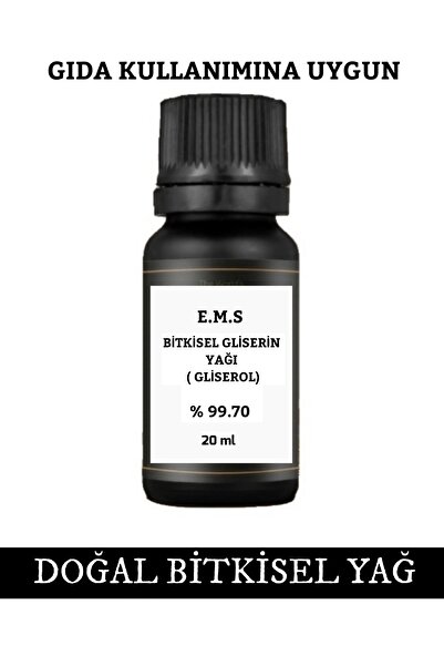 E.M.S AVM Bitkisel Gliserin 20 ml Gliserol %99,70. Gıda Kullanımına Uygun