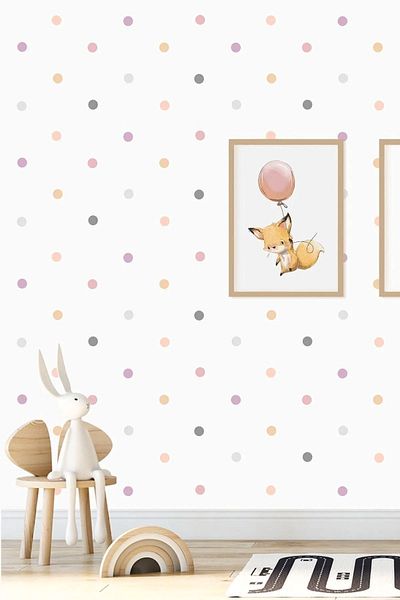 Sim Tasarım Candy Soft Polka Dot Wall Sticker Set