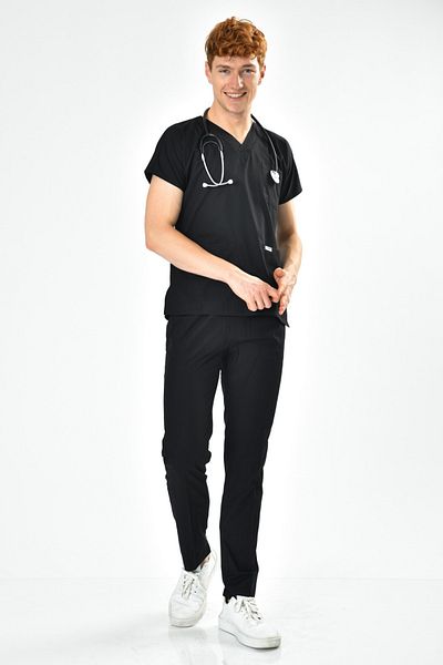 Owlet Medikal Униформен костюм Black Scrubs