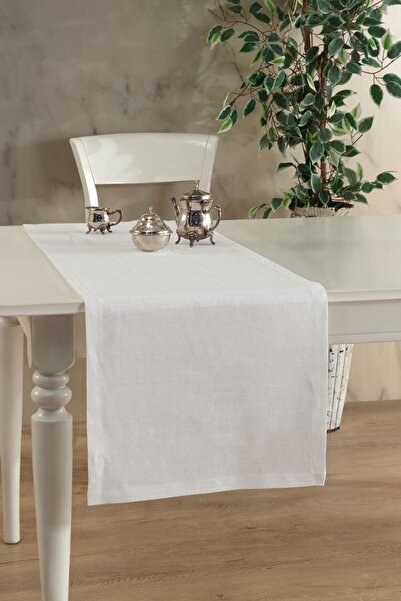 Emtory 45x200 Naturel Pamuk Keten Runner (uzun Runner)