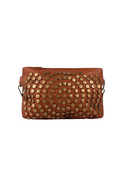 Dreimaster Vintage Ledertasche mit Nieten