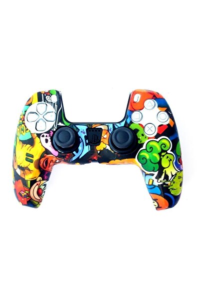 Konsol İstasyonu Playstation 5 Desenli Kol Koruyucu Silikon Kılıf 3p5