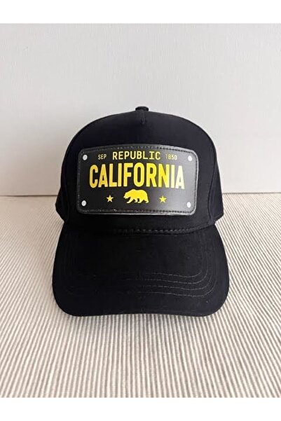 CosmoOutlet California Republic Знімний логотип Регульована унісекс чорна кепка